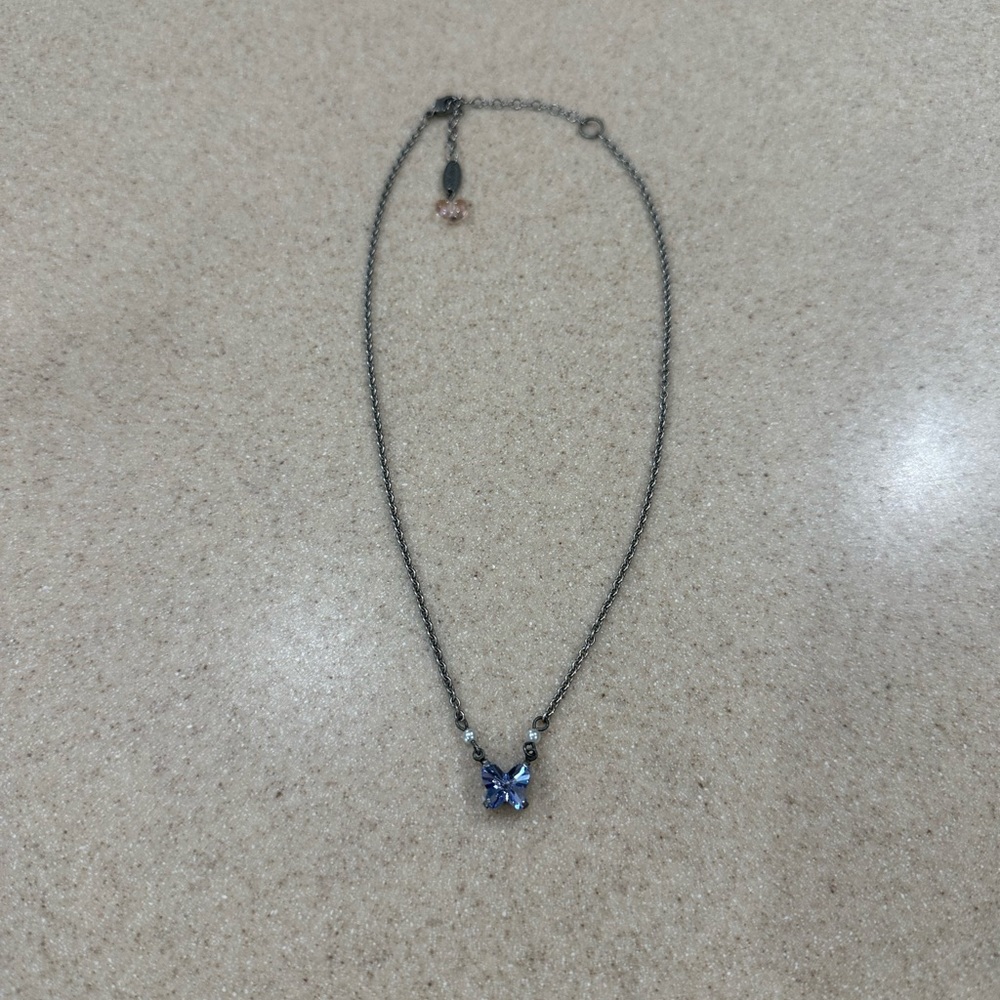 Sabika purple butterfly necklace